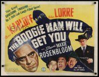 8b092 BOOGIE MAN WILL GET YOU 1/2sh '42 great gruesome twosome Boris Karloff & Peter Lorre!