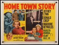 8b115 HOME TOWN STORY style A 1/2sh '51 sexy Marilyn Monroe as the beautiful secretary is shown!