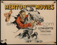 8b124 MERTON OF THE MOVIES 1/2sh '24 great Hanneman art of Glenn Hunter, George S. Kaufman play!