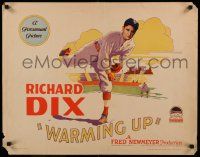 8b146 WARMING UP style B 1/2sh '28 great W.H. art of baseball player Richard Dix pitching,ultra-rare
