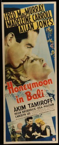 8b164 HONEYMOON IN BALI insert '39 romantic close up of Fred MacMurray & sexy Madeleine Carroll!