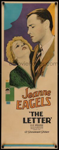 8b166 LETTER insert '29 Jeanne Eagels & Herbert Marshall, from classic W. Somerset Maugham play!