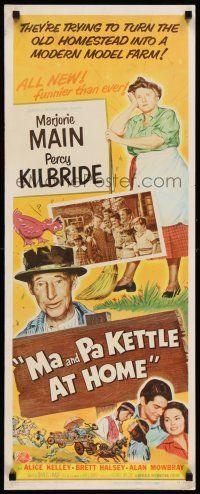 8b168 MA & PA KETTLE AT HOME insert '54 Marjorie Main & Percy Kilbride try modern farming!