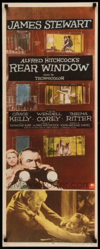 8b175 REAR WINDOW insert '54 Alfred Hitchcock, art of voyeur Jimmy Stewart & sexy Grace Kelly!