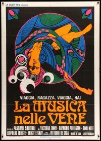 8b049 LA MUSICA NELLA VENE Italian 1p '73 sexy psychedelic LSD drugs art by Piero Ermanno Iaia!