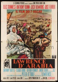 8b038 LAWRENCE OF ARABIA style A Italian 2p '63 David Lean classic, cool different art by Cesselon!