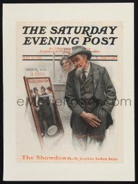 8b015 SATURDAY EVENING POST magazine cover May 17, 1913 Robinson art of man looking at movie poster!