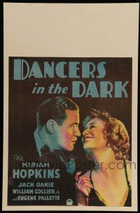 8b055 DANCERS IN THE DARK WC '32 romantic art of pretty taxi dancer Miriam Hopkins & Jack Oakie!