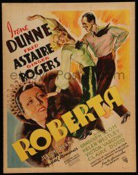 8b071 ROBERTA WC '35 art of Irene Dunne + full-length Astaire & Rogers dancing by Irvino Boyer!