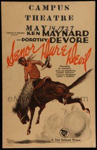 8b072 SENOR DAREDEVIL WC '26 wonderful art of cowboy star Ken Maynard on his horse Tarzan!