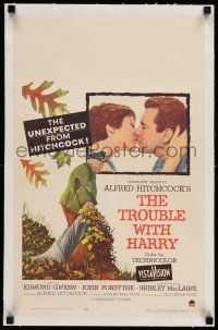 8b078 TROUBLE WITH HARRY linen WC '55 Alfred Hitchcock, Edmund Gwenn, Shirley MacLaine, Forsythe