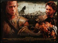 8c140 TROY DS British quad '04 Eric Bana, Orlando Bloom, Brad Pitt as Achilles!