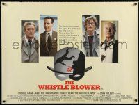 8c141 WHISTLE BLOWER British quad '87 Michael Caine, James Fox, Havers, governmental cover-ups!
