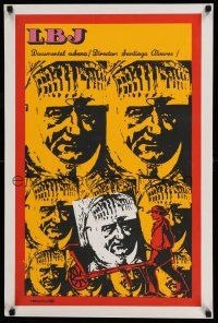 8c079 LBJ Cuban R90s anti-America documentary, Reboiro silkscreen art of President Lyndon Johnson!