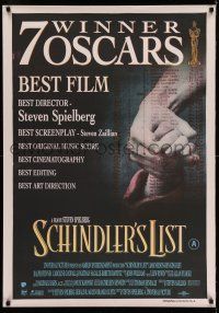 8c055 SCHINDLER'S LIST Indian '93 Steven Spielberg WWII classic, Liam Neeson, Ralph Fiennes!