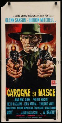 8c456 CRY OF DEATH Italian locandina '68 Alfonso Brescia's Carogne si nasce, Casaro gunslinger art