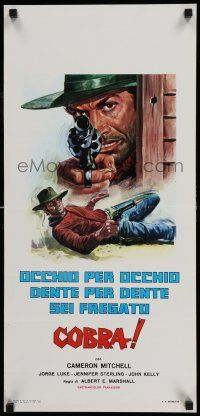 8c463 EYE FOR AN EYE Italian locandina '72 El sabor de la venganza, cool spaghetti western art!