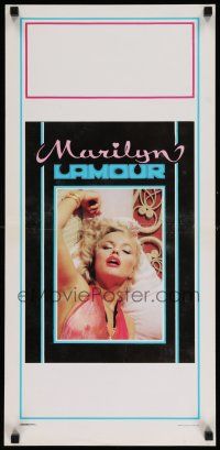 8c485 OLINKA HARDIMAN Italian locandina '85 cool portrait of the Marilyn Monroe look-alike!