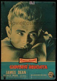 8c432 REBEL WITHOUT A CAUSE Italian photobusta '56 Nicholas Ray, different c/u of James Dean!
