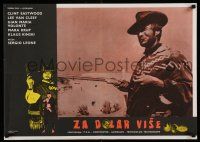 8c561 FOR A FEW DOLLARS MORE Yugoslavian20x28 '67 Leone's Per qualche dollaro in piu, Clint Eastwood