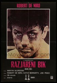 8c603 RAGING BULL Yugoslavian 19x27 '80 Martin Scorsese, Kunio Hagio art of boxer Robert De Niro!