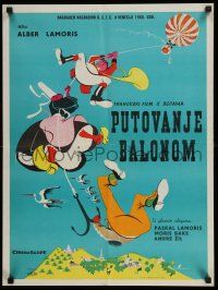 8c623 STOWAWAY IN THE SKY Yugoslavian 20x26 '62 from Albert Lamorisse of Red Balloon fame!