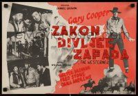 8c523 WESTERNER Yugoslavian 13x19 '40 western cowboy Gary Cooper, Walter Brennan & Davenport!