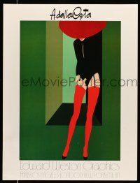 8d148 EDWARD WESTON GRAPHICS 22x29 art print '82 great art of sexy woman in red garters by Costa!