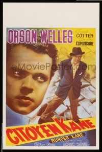 8d838 CITIZEN KANE REPRO Belgian '80s great completely different art of Orson Welles!
