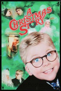 8d538 CHRISTMAS STORY 24x36 commercial poster '00s Peter Billingsley & cast, with Santa!