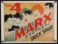 8d553 DUCK SOUP style A 19x25 commercial poster '78 Marx Brothers, Groucho, Harpo & Chico, wacky art