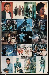 8d696 EMPIRE STRIKES BACK 23x35 New Zealand commercial poster '80 Lucas, cool cast montage!