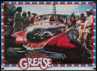 8d568 GREASE 24x32 commercial poster '78 John Travolta & Olivia Newton-John in custom car!