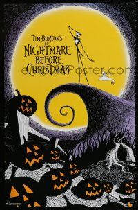8d607 NIGHTMARE BEFORE CHRISTMAS 22x34 commercial poster '00 Tim Burton, Disney, Halloween!