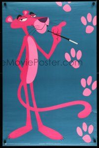 8d684 PINK PANTHER 25x38 English commercial poster '71 cool art of the character smoking!