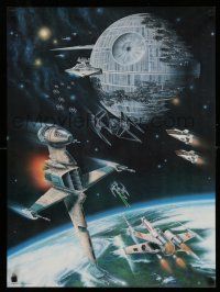 8d622 RETURN OF THE JEDI 20x27 commercial poster '83 George Lucas, cool Fan Club art by Sternbach!