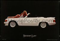 8d646 SUMMER LACE 24x36 commercial poster '80s sexy woman on white car!