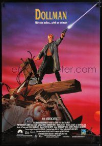 8d746 DOLLMAN 27x39 video poster '91 completely wacky, thirteen inches, with an attitude!