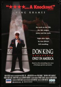 8d748 DON KING: ONLY IN AMERICA 27x39 video poster '97 Ving Rhames as the boxing promoter!