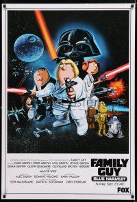 8d713 FAMILY GUY BLUE HARVEST tv poster '07 great Star Wars spoof comic art!