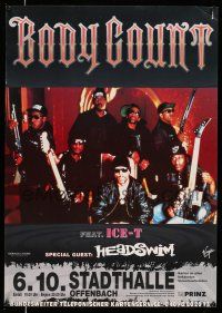 8d225 BODY COUNT 24x33 German music poster '92 Ice-T, cool band image!