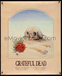 8d282 GRATEFUL DEAD 22x27 music poster '81 skull art by Stanley Mouse!
