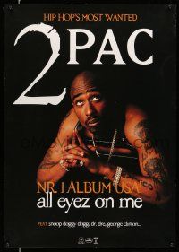 8d339 TUPAC SHAKUR 24x33 music poster '96 All Eyez on Me, cool image of the rapper!