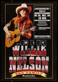 8d235 WILLIE NELSON 23x33 German music poster '94 image of the original outlaw country singer!
