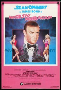 8d781 NEVER SAY NEVER AGAIN 20x30 video poster '83 art of Sean Connery as James Bond 007 by R Obrero