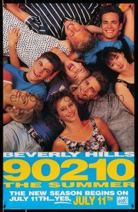 8d707 BEVERLY HILLS 90210 tv poster '91 Jennie Garth, Jason Priestly, Tori Spelling, cast!