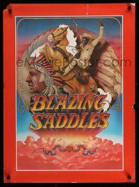 8d385 BLAZING SADDLES 22x30 special '74 Mel Brooks, art of Cleavon Little by Alvin & Goldschmidt!
