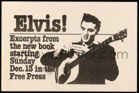 8d398 ELVIS PRESLEY 11x17 special '60s book advertisement, cool art with his guitar!