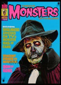 8d407 FAMOUS MONSTERS OF FILMLAND 20x28 special '74 Basil Gogos art of creepy Vincent Price, #109!
