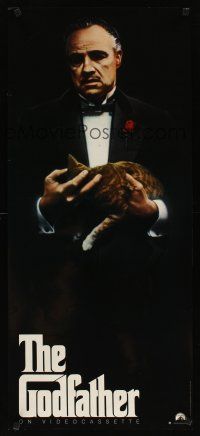 8d759 GODFATHER video poster R91 Marlon Brando & cat in Francis Ford Coppola crime classic!